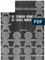 As Tecnicas Freinet Da Escola Moderna Celestin Freinet em Portugues Scanneado 1 PDF