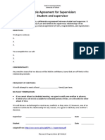 Sample Supervision Agreement