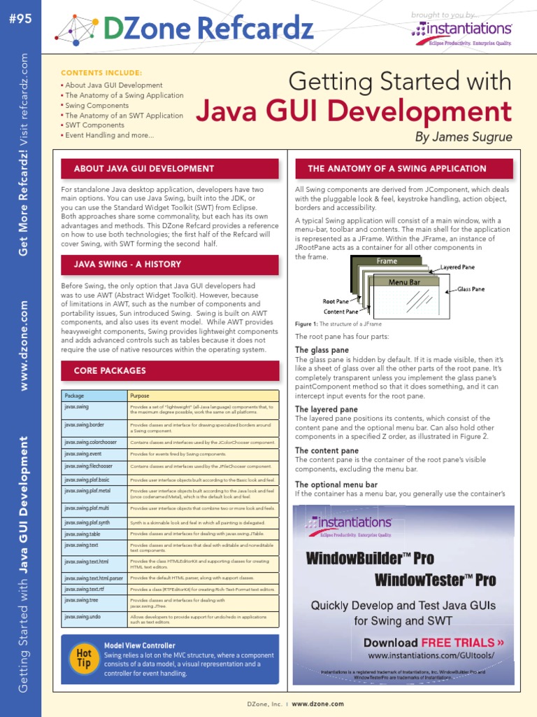 Java GUI Development: Getting Started With | PDF