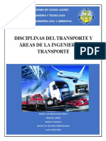 Disciplinas Del Transporte y Areas de La Ingenieria