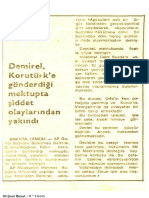Süleyman Demirel, Apocular Raporu, Cumhuriyet 19.08.1979