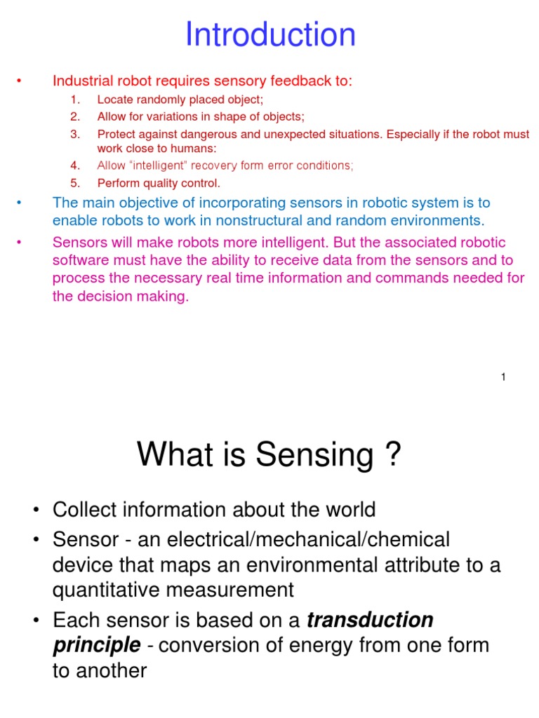 Types of Sensors in Robotics | PDF | Infrared | Sensor