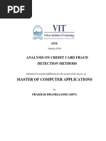 Analysis On Credit Card Fraud Detection Methods