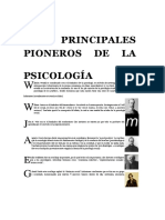 Los Principales Pioneros de La Psicología