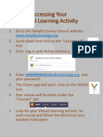 Virtual Learning Activity Student Access Directions