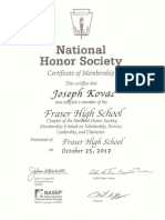 Nhs Certificate of Membership