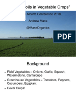 Organic Alberta 2018 Conference Presentation - Healthy Soils in Vegetable Crops by Andrew Mans