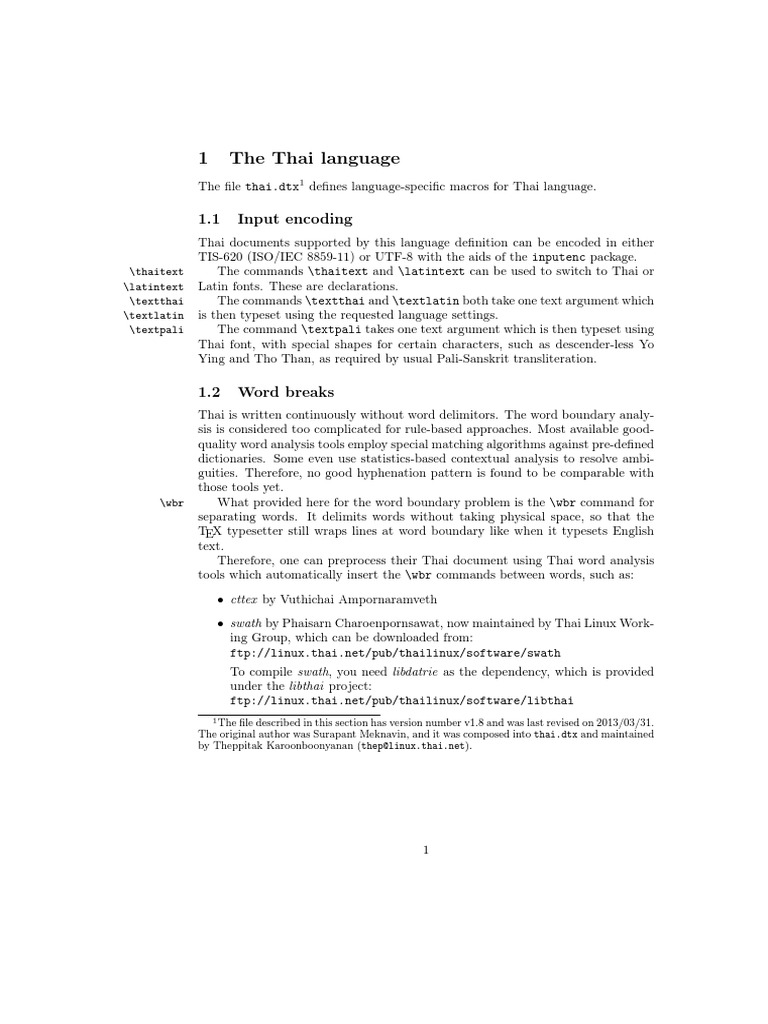Thai PDF | PDF | Typography | Notation