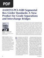 JL-97-September-October AASHTO-PCI-ASBI Segmental Box Girder Standards A New Product For Grade Separations and Interchange Bridges