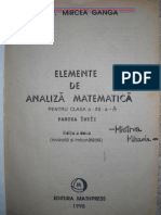Mircea Ganga Analiza Matematica I PDF