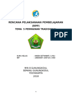 RPP Kelas 3 Tema 5 Permainan Tradisional