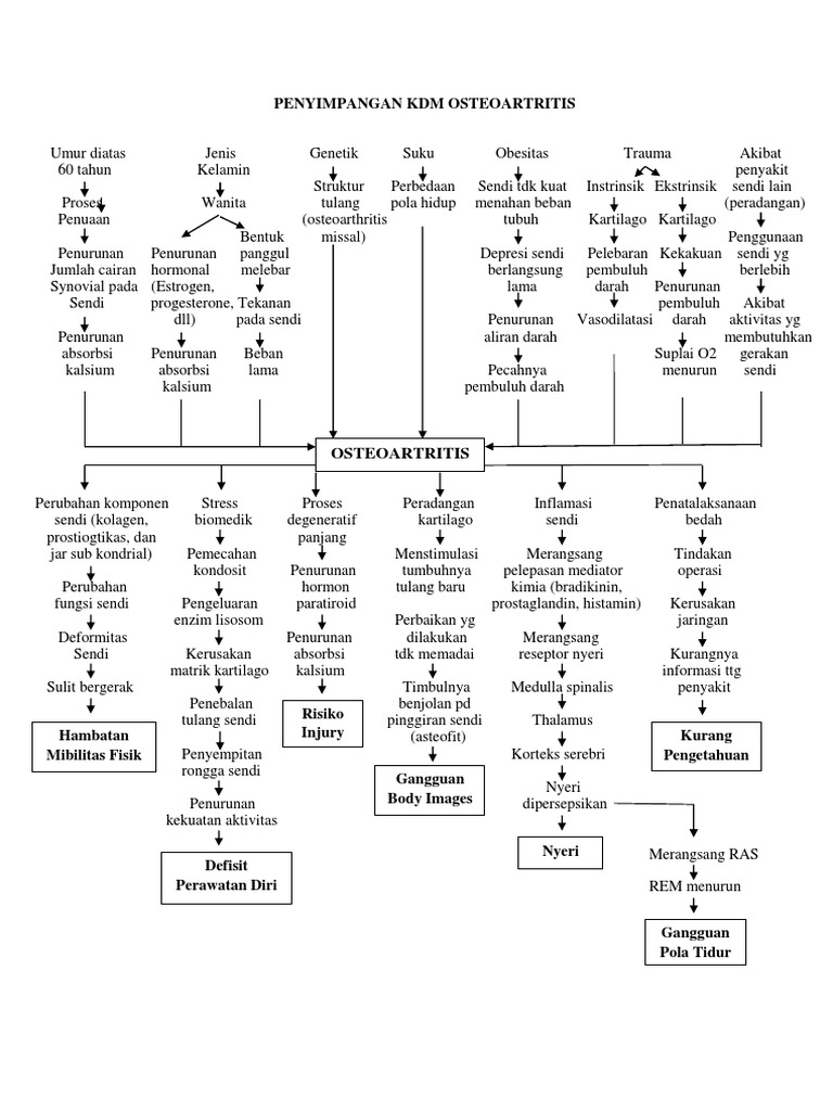 Penyimpangan KDM Osteoartritis dan Faktor Risiko | PDF