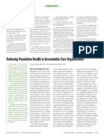 Achieving Population Health in Accountable Care Organizations