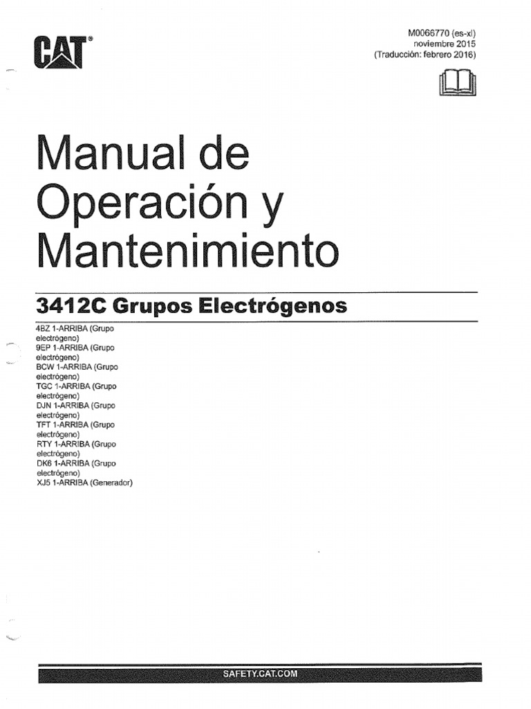 Manual de Operación y Mantenimiento CAT 3412C | PDF