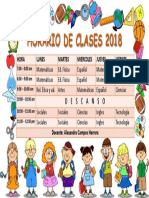 HORARIO DE CLASES 2018 Tercero