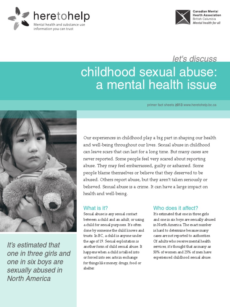 Childhood Sexual Abuse A Mental Health Issue Opt | PDF | Psychological ...