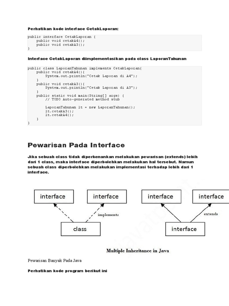 Interface Java | PDF