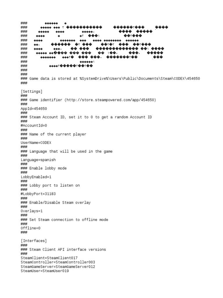 Steam Game Configuration Settings | PDF