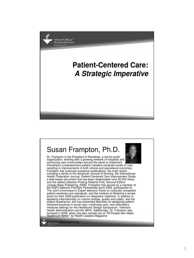 Patient Centered Care Pdf Patient Hospital