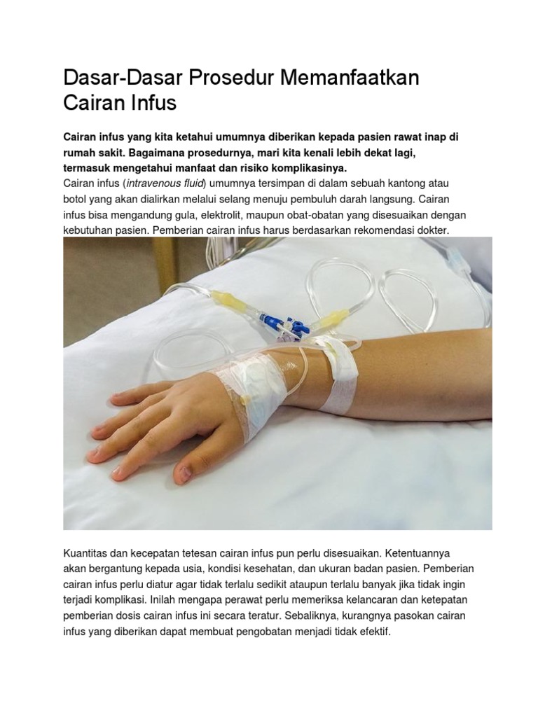 Panduan Pemberian Cairan Infus | PDF | Pengembangan Diri
