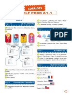 Corrigés Preparation Delf Prim A1.1