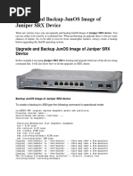 Upgrade and Backup JunOS Image of Juniper SRX Device