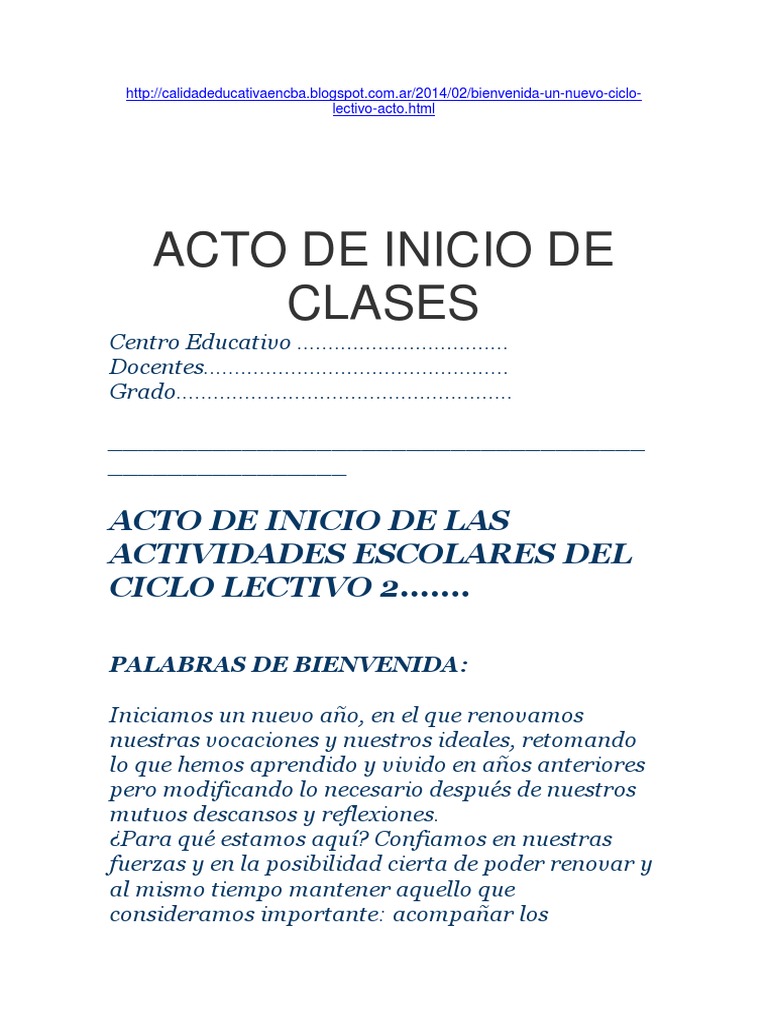 Acto de Inicio del Ciclo Lectivo 2023 | PDF | Aves | Ocio