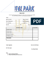 Hotel Bill Format 1