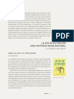 La Sexta Extincion de Elizabeth Kolbert