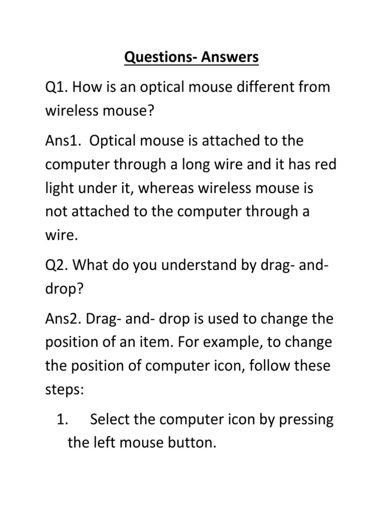 Computer Mouse Basics for Beginners | PDF