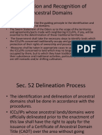 Delineation and Recognition of Ancestral Domains