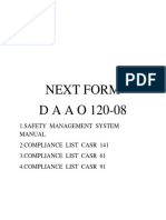 Next Form DAAO120-08: 1.safety Management System Manual