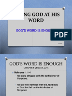 Taking God at His Word - God's Word Is Enough