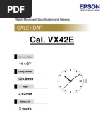 Cal. VX42E: Calendar