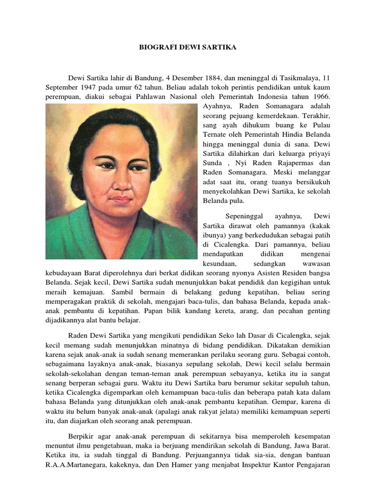 Biografi Dewi Sartika