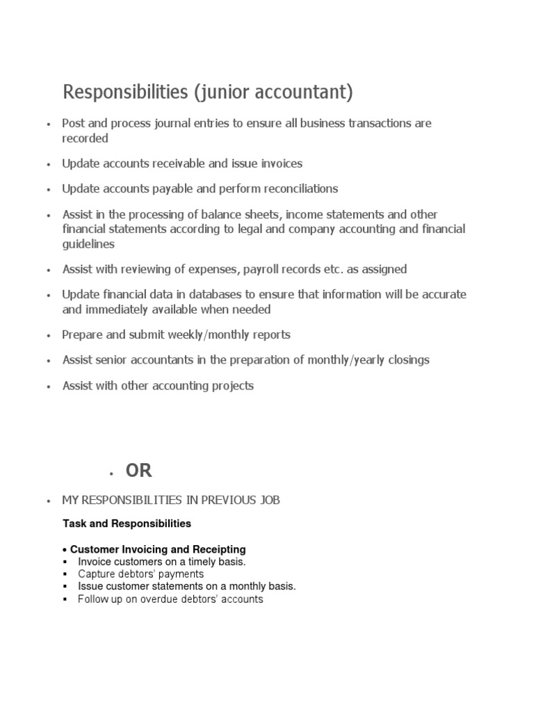 JR Accountant Responsibilities PDF