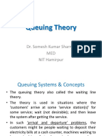 Queuing Theory: Dr. Somesh Kumar Sharma MED NIT Hamirpur