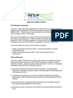 NSF (S) - Health and Safety Policy