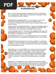 Equipments and Gear Up in Basketball