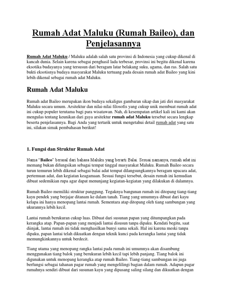 40 Top Populer Gambar Sketsa Rumah Adat Maluku  Terkeren 