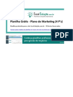 Planilha Plano Marketing 4ps Kotler