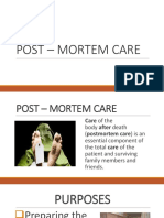 Post - Mortem Care