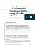 Análisis de La Cadena de Valor y Trazabilidad de Los Recursos Naturales Utilizados para Generar Energía Eléctrica en Argentina