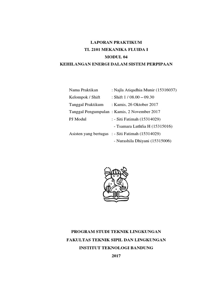 Laporan Praktikum Mekanika Fluida Modul 4