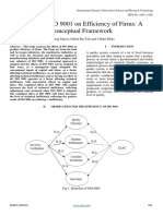 Effects of ISO 9001 On Efficiency of Firms A Conceptual Framework