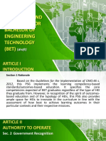 Draft Cmo For Bachelor of Engineering Technology