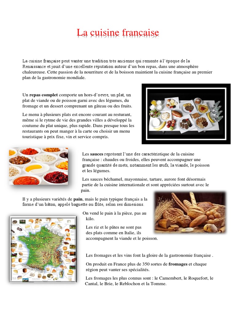 La Cuisine Francaise | PDF | Cuisine française | Cuisine