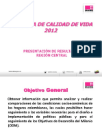 Encuesta Calidad Vida ECV - 2012 - RegionCentral