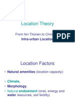 Location Theory: From Fon Thünen To Christaler