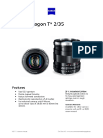 Datasheet Zeiss Distagon 235 Industrial Lens